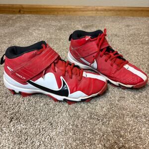 Nike Trout Baseball Cleats Red White Size 8